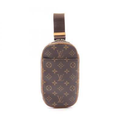 ルイ・ヴィトン LOUIS VUITTON ポシェットガンジュ ウエストバッグ ボディバッグ バッグ PVCコーティングキャンバス レザー モノグラム メンズ レディース ブラウン系 M51870 【中古】