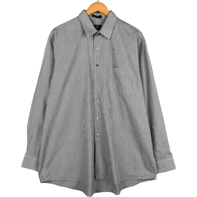 古着 90~00年代 カルバンクライン Calvin klein 長袖 コットンストライプシャツ メンズXL相当 ヴィンテージ/eaa600555