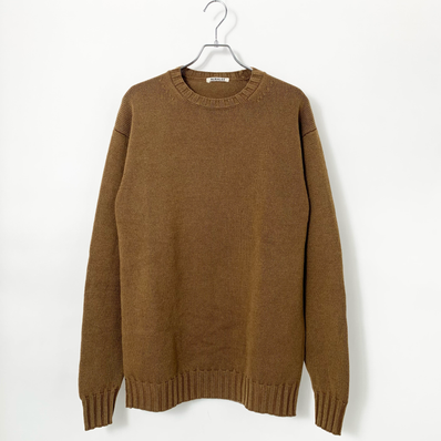 AURALEE Washed French Merino Knit P/O "Brown"