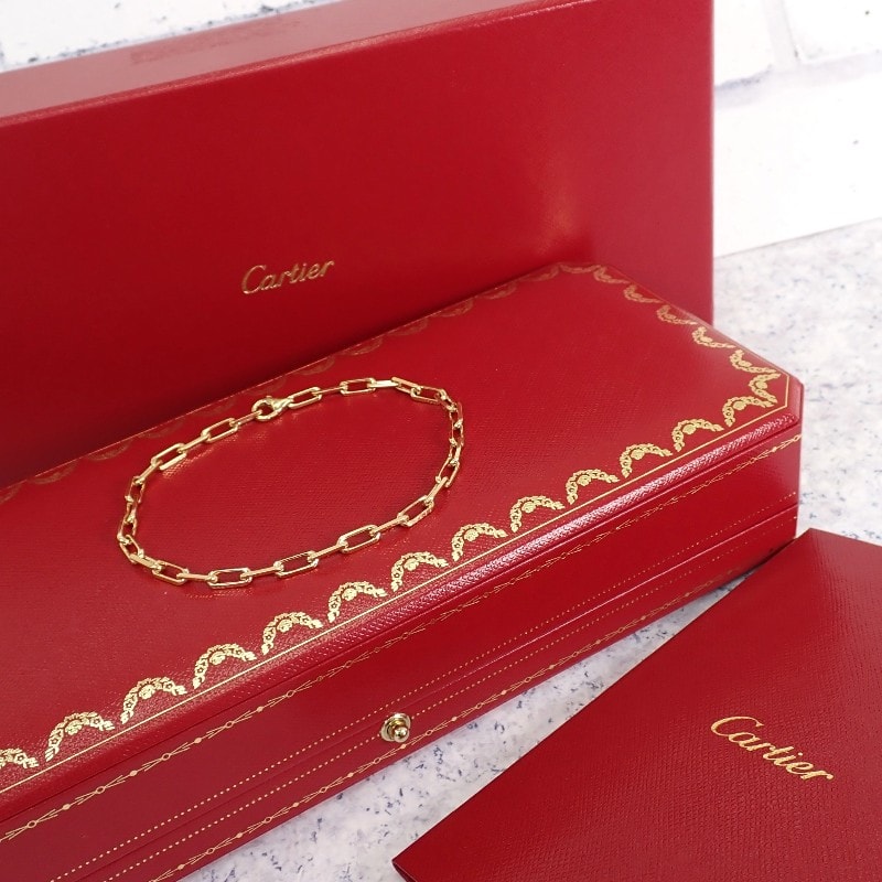 カルティエ CARTIER サントス ドゥ チェーン スモール B6090300 ブレスレット K18イエローゴールド メンズ レディース【中古】【Aランク】
