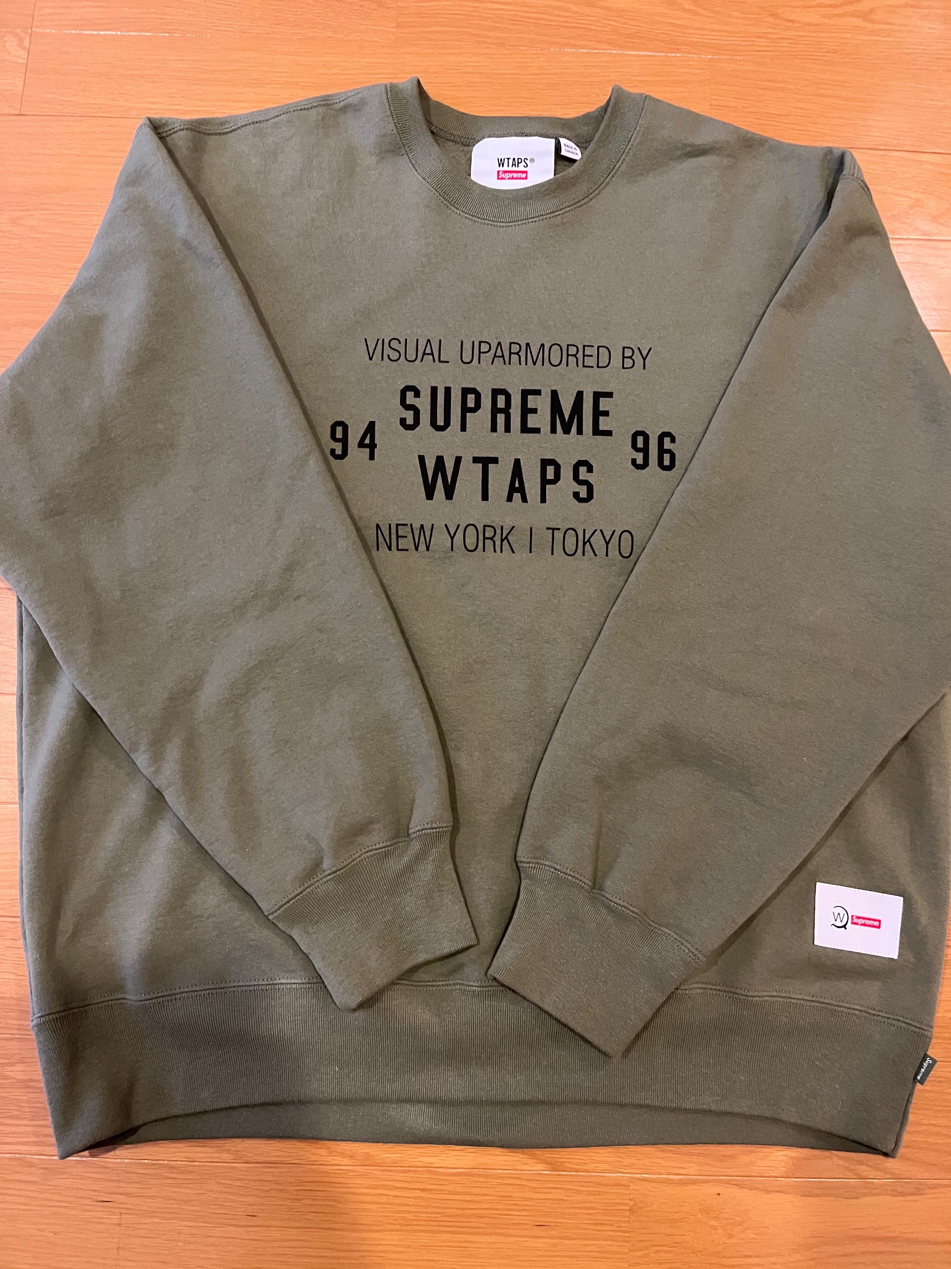 Supreme / WTAPS Crewneck "Light Olive"