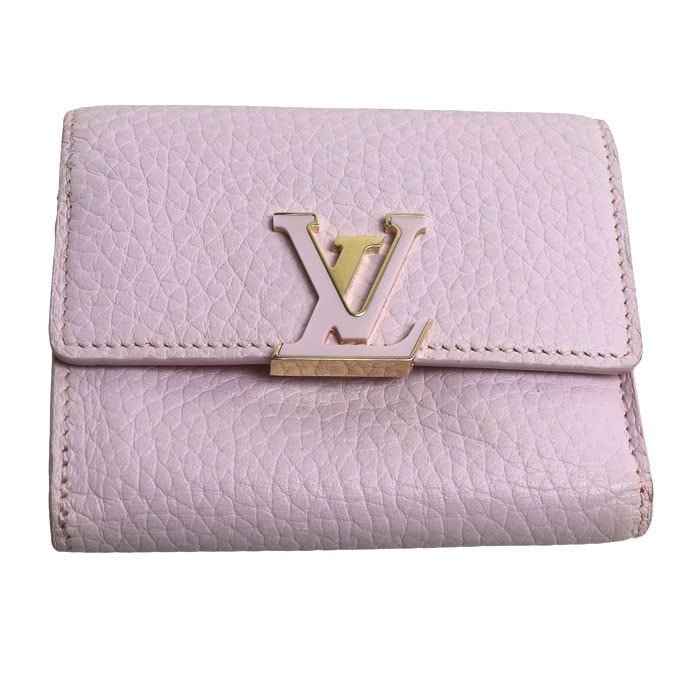 LOUIS VUITTON ルイ・ヴィトン ポルトフォイユ・カプシーヌXS 三つ折り財布 ピンク M81420 IC レディース【中古】