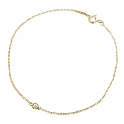 【6jdb0408-11】ティファニー ブレスレット バイザヤード 1PD K18YG イエローゴールド ダイヤモンド【中古】レディース