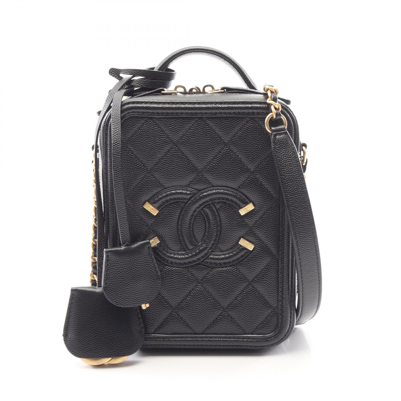 シャネル CHANEL CCフィリグリー 2WAY ショルダーバッグ バッグ キャビアスキン(グレインドカーフ) レディース ブラック系 AS0988 【中古】