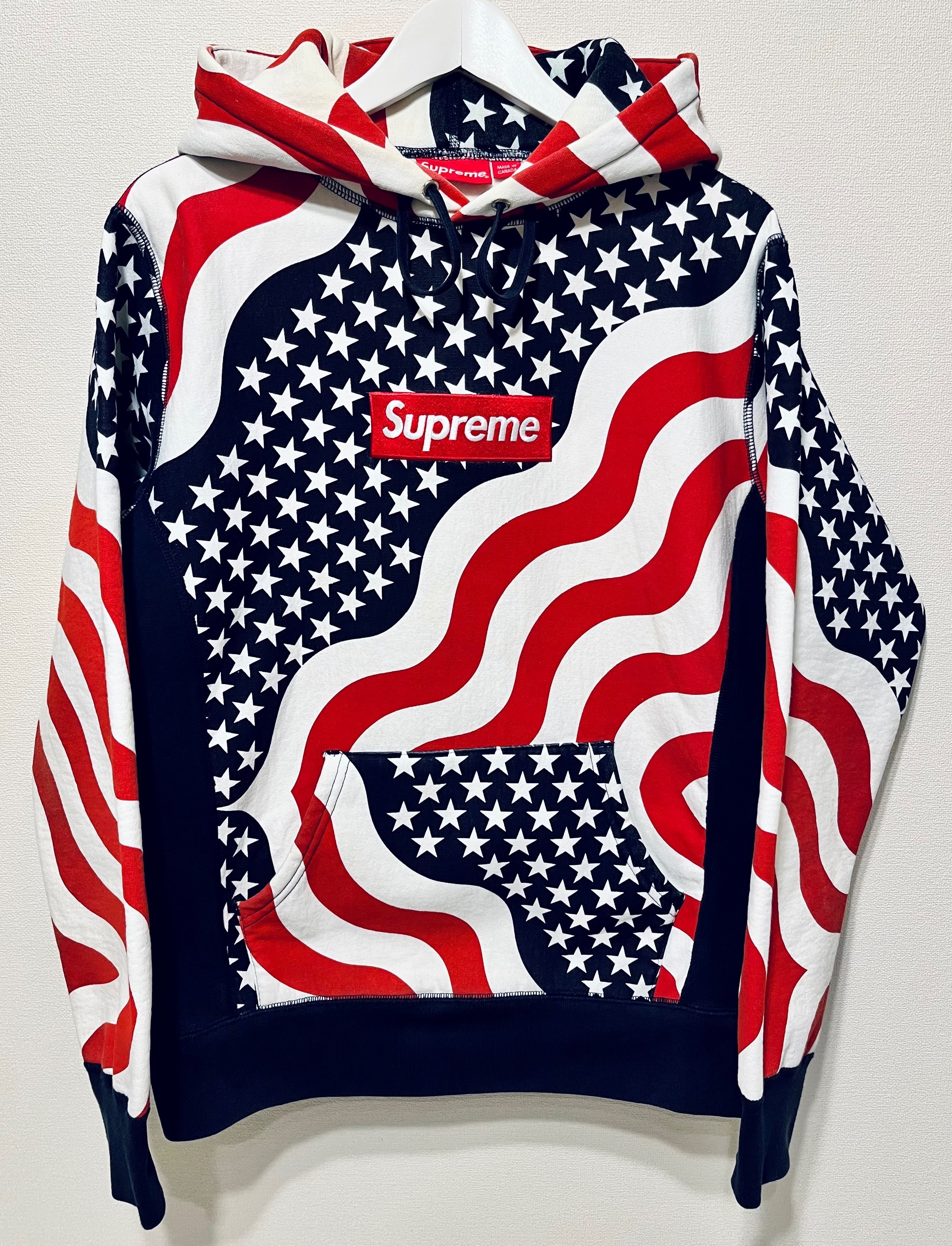 Supreme Box Logo Hooded Sweatshirt "American Flag" (14FW)
