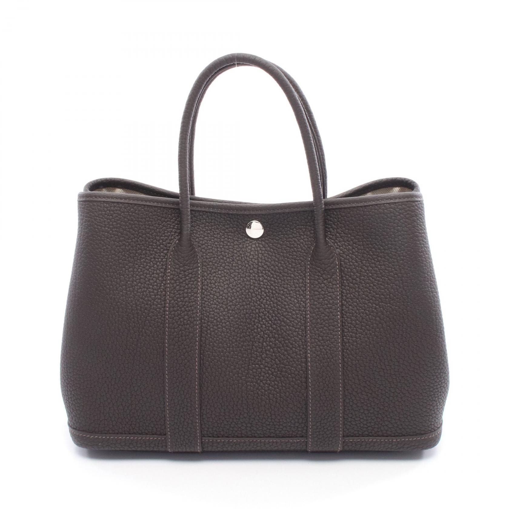 エルメス HERMES ガーデンパーティTPM トートバッグ バッグ レザー ネゴンダ ネゴンダ K刻印(2025年製造) レディース ブラウン系 ベブラン 【中古】