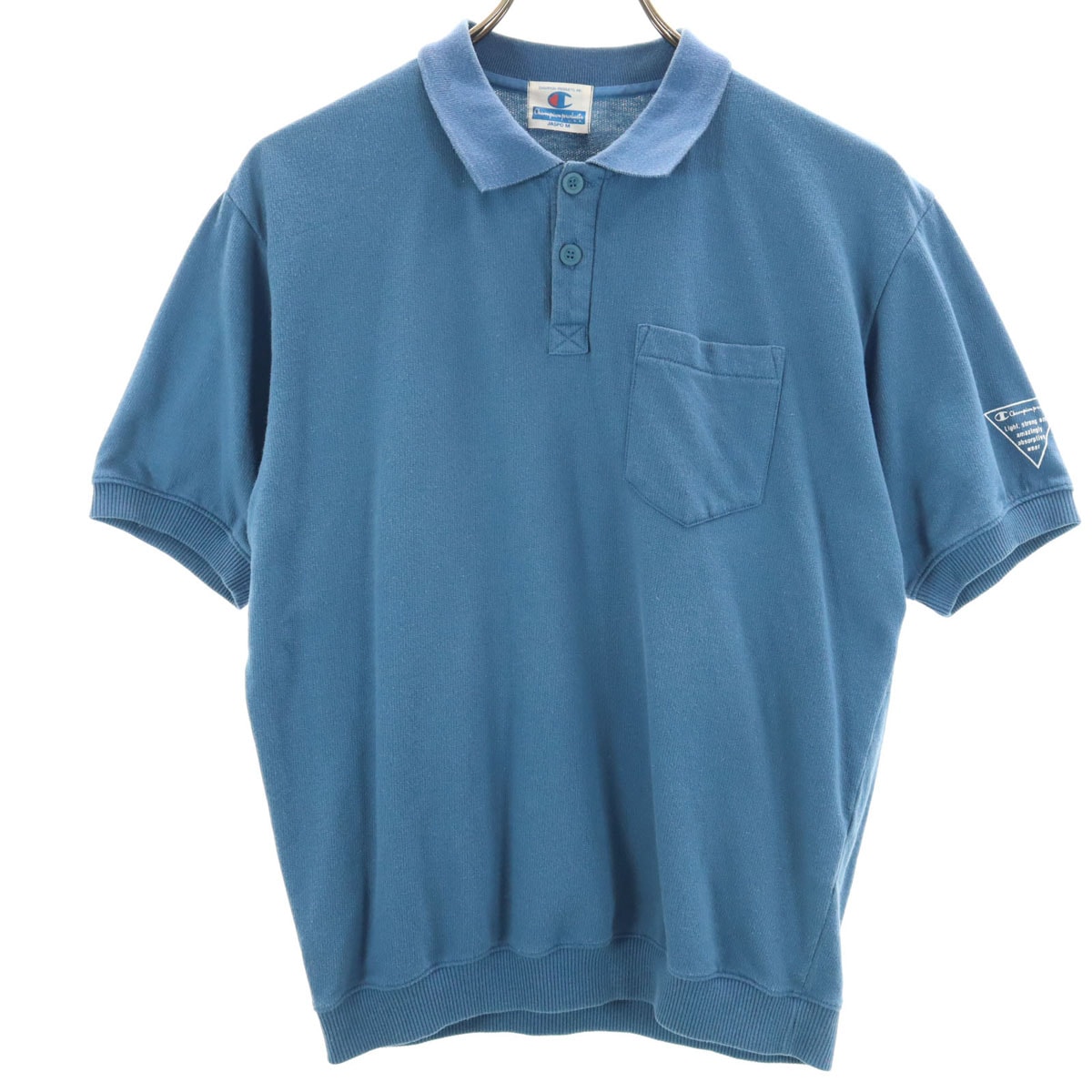 Champion products チャンピオンプロダクツ 90s オールド 半袖 ポロシャツ M ブルー系