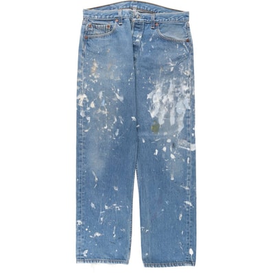 古着 90年代 リーバイス Levi's 501-0000 ペイント ストレートデニムパンツ USA製 メンズw34相当 ヴィンテージ/eaa651161