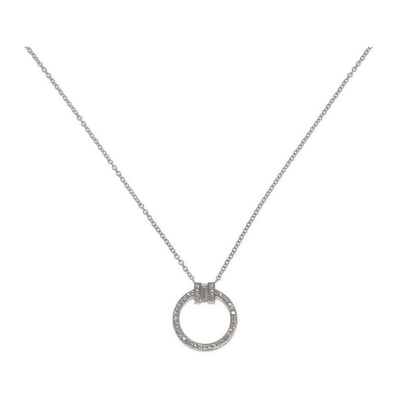 ティファニー TIFFANY&Co. T ダイヤモンド ペンダント 63843121 ネックレス K18ホワイトゴールド ダイヤモンド レディース【中古】【Aランク】