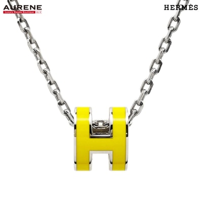HERMES エルメス ミニ ポップH アッシュ ネックレス
ペンダント メタル エナメル シルバー レディース
【中古】
