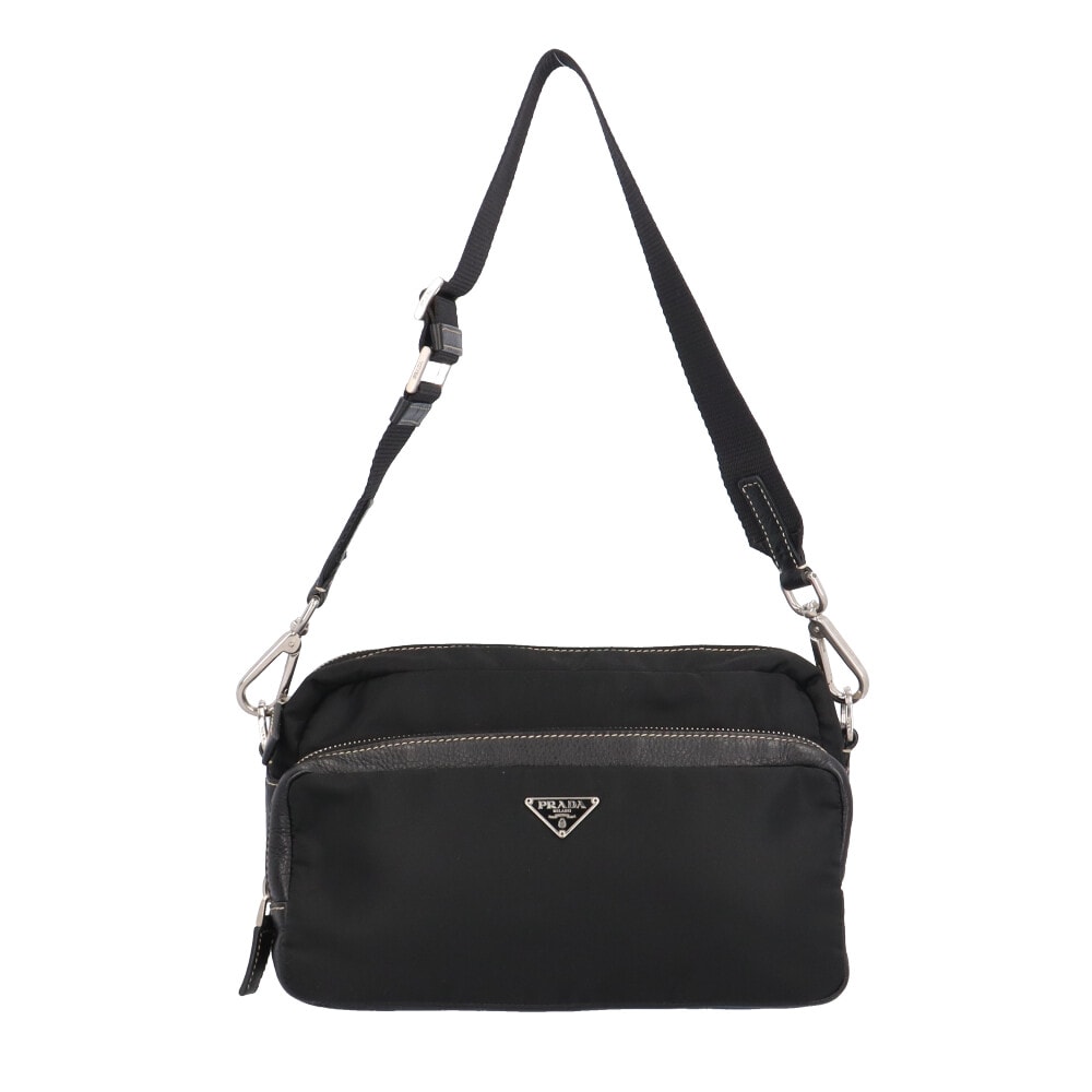 プラダ ショルダーバッグ ナイロン ブラック ユニセックス PRADA 中古