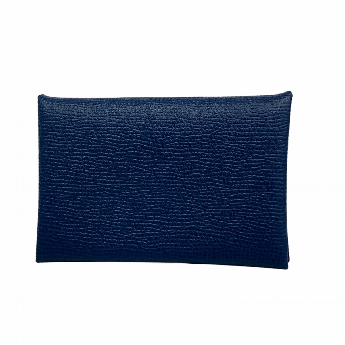 ★最終価格★SALE【6ea0059】エルメス カードケース カルヴィ ヴォーエプソン ブルーアンクル シルバー金具 C刻印【中古】メンズ レディース ユニセックス