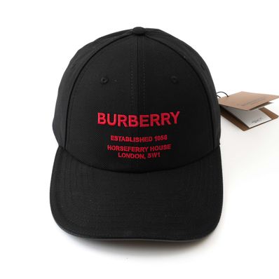 BURBERRY Horseferry Motif Baseball Cap ”Black”