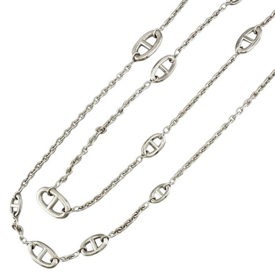 エルメス ファランドール シェーヌダンクル ネックレス シルバー925 ユニセックス HERMES 中古