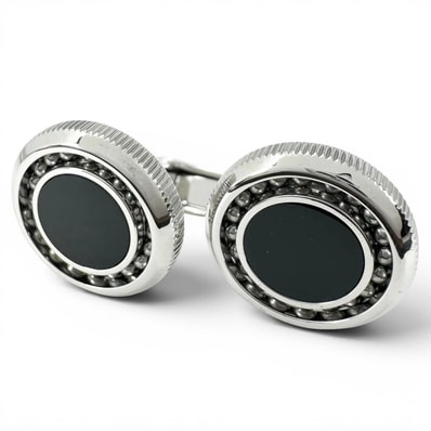極美品 ダンヒル カフスボタン カフリンクス シルバー メンズ JNV3258K