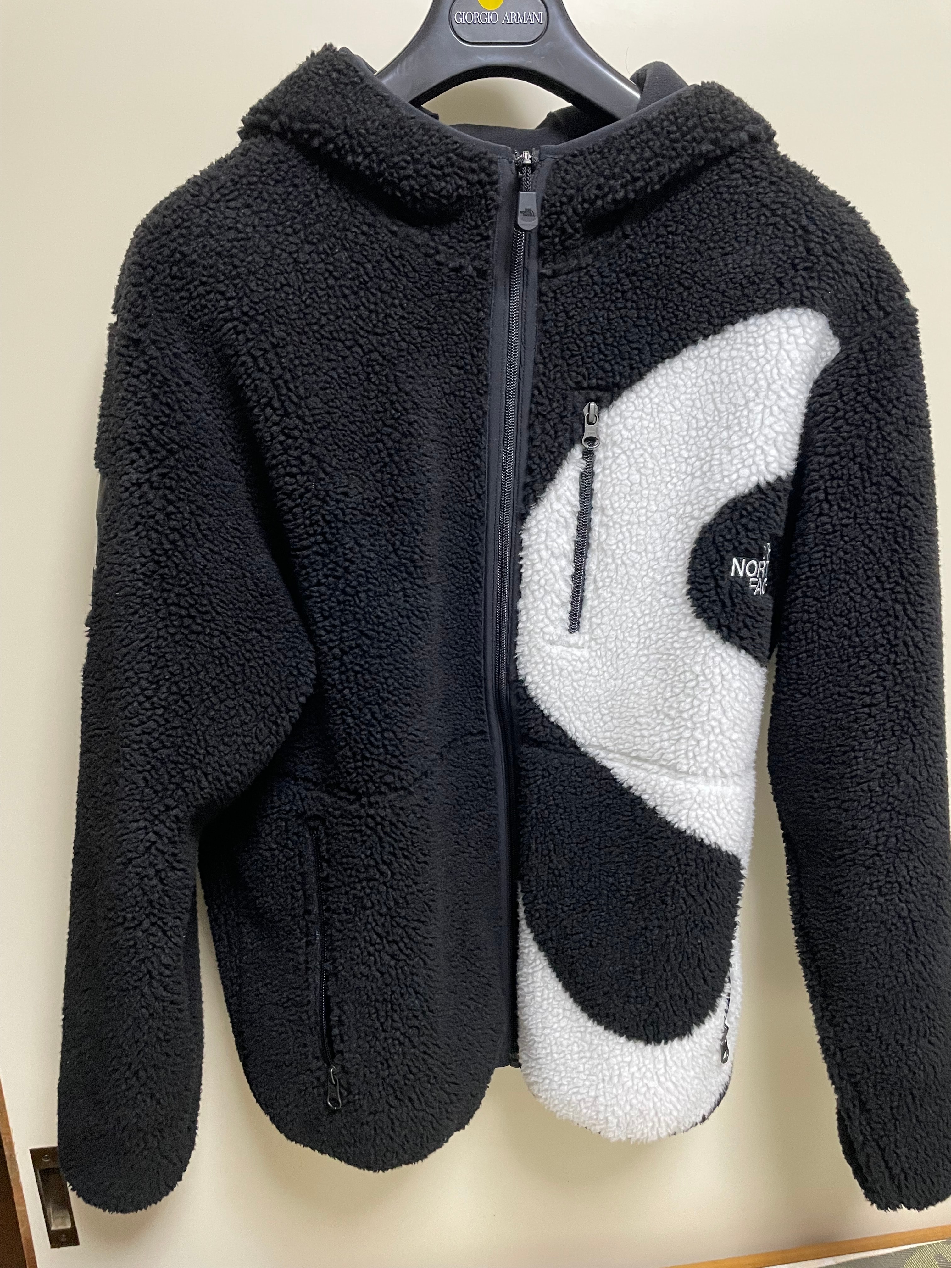 Supreme x The North Face S Logo Hooded Fleece Jacket "Black"