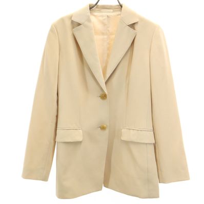 BURBERRY バーバリー シルクブレンド テーラードジャケット 38 ベージュ 三陽商会