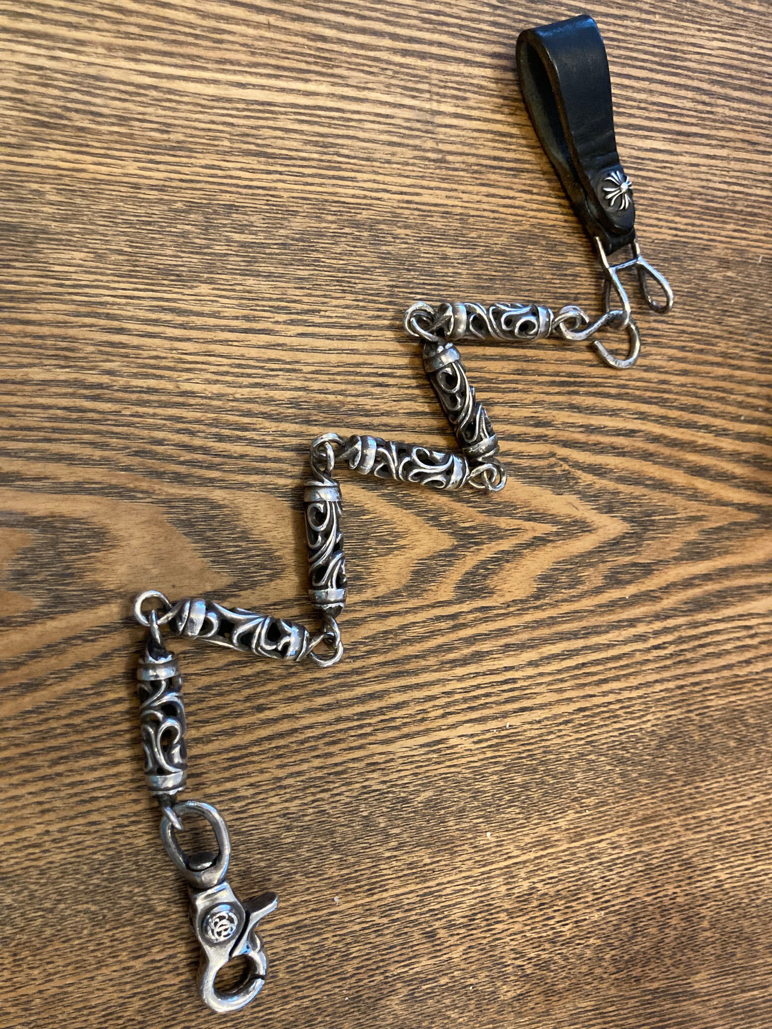 Chrome Hearts 1 Clip Roller Wallet Chain short "Silver"