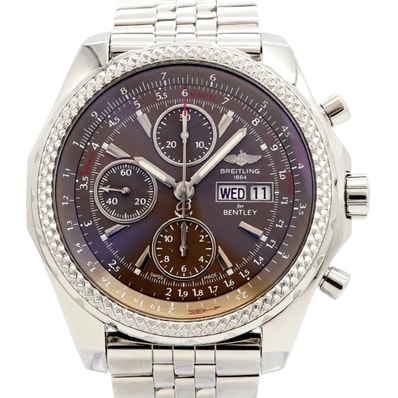 ★SALE【6wfc0259】ブライトリング ベントレーGT A13362 ブラウン文字盤【中古】腕時計 メンズ