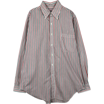 古着 80~90年代 ブルックスブラザーズ Brooks Brothers Est.1818 長袖 ボタンダウンストライプシャツ USA製 メンズL相当 ヴィンテージ/eaa652154