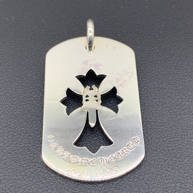 Chrome Hearts Dog Tag L Cross Dagger "Silver"