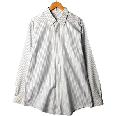 古着 ブルックスブラザーズ Brooks Brothers Est.1818 長袖 コットンストライプシャツ メンズXL相当/eaa566945