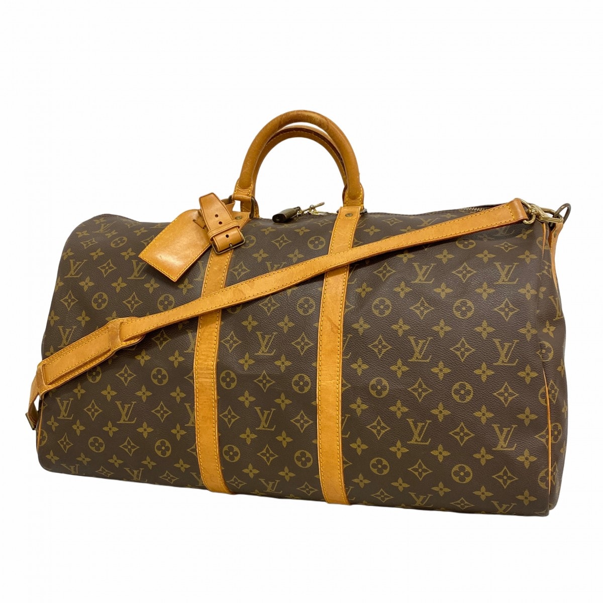 【6db1191-h】ルイヴィトン ボストンバッグ モノグラム キーポルバンドリエール55 M41414 ブラウン【中古】メンズ レディース ユニセックス