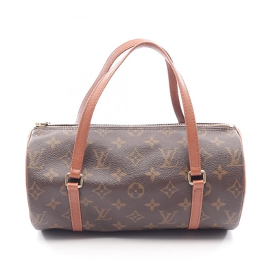 ルイ・ヴィトン LOUIS VUITTON パピヨン26 ハンドバッグ バッグ PVCコーティングキャンバス レザー モノグラム レディース ブラウン系 M51386 【中古】