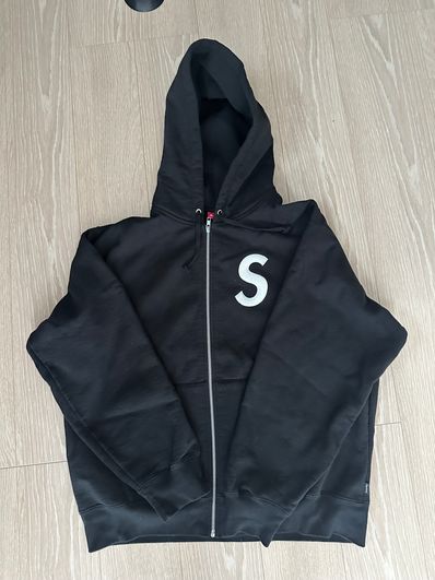 Supreme S Logo Zip Up Hooded Sweatshirt "Black" (FW24)