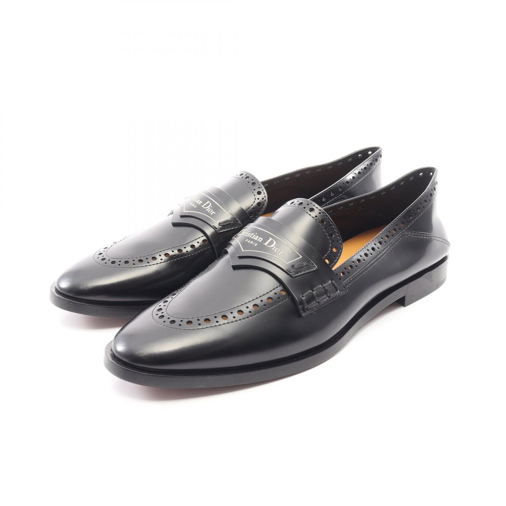 ディオール Dior Dior Boy ディオールボーイ パンチング ローファー 靴 レザー レディース ブラック系 【中古】