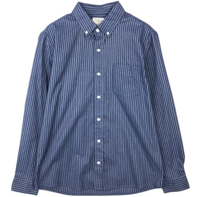 古着 90~00年代 エルエルビーン L.L.Bean 長袖 ボタンダウンストライプシャツ メンズM相当 ヴィンテージ/eaa643009