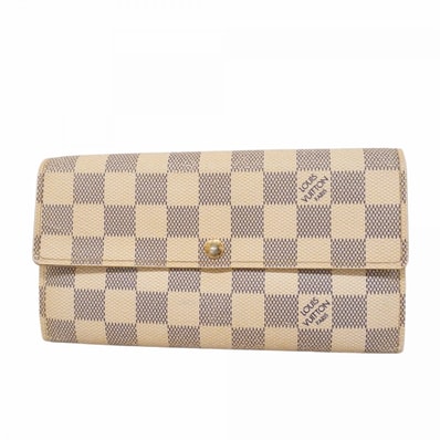 ★SALE【6cd5218】ルイヴィトン 長財布 ダミエ・アズール ポルトフォイユサラ N61735 ホワイト【中古】レディース