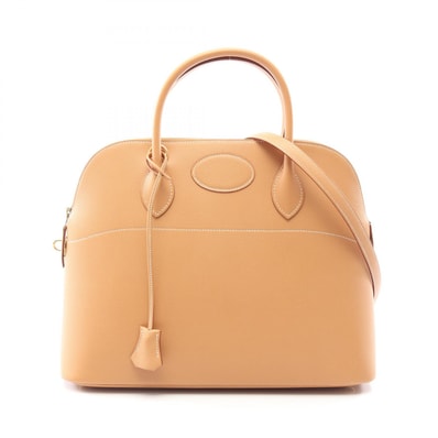 エルメス HERMES ボリード35 2WAY ハンドバッグ バッグ レザー クシュベル クシュベル ナチュラル □B刻印(1998年製造) レディース ベージュ系 【中古】