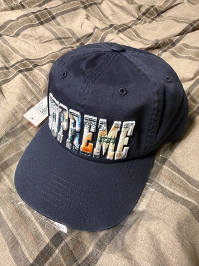 Supreme Embroidered Money Logo 6-Panel "Navy"