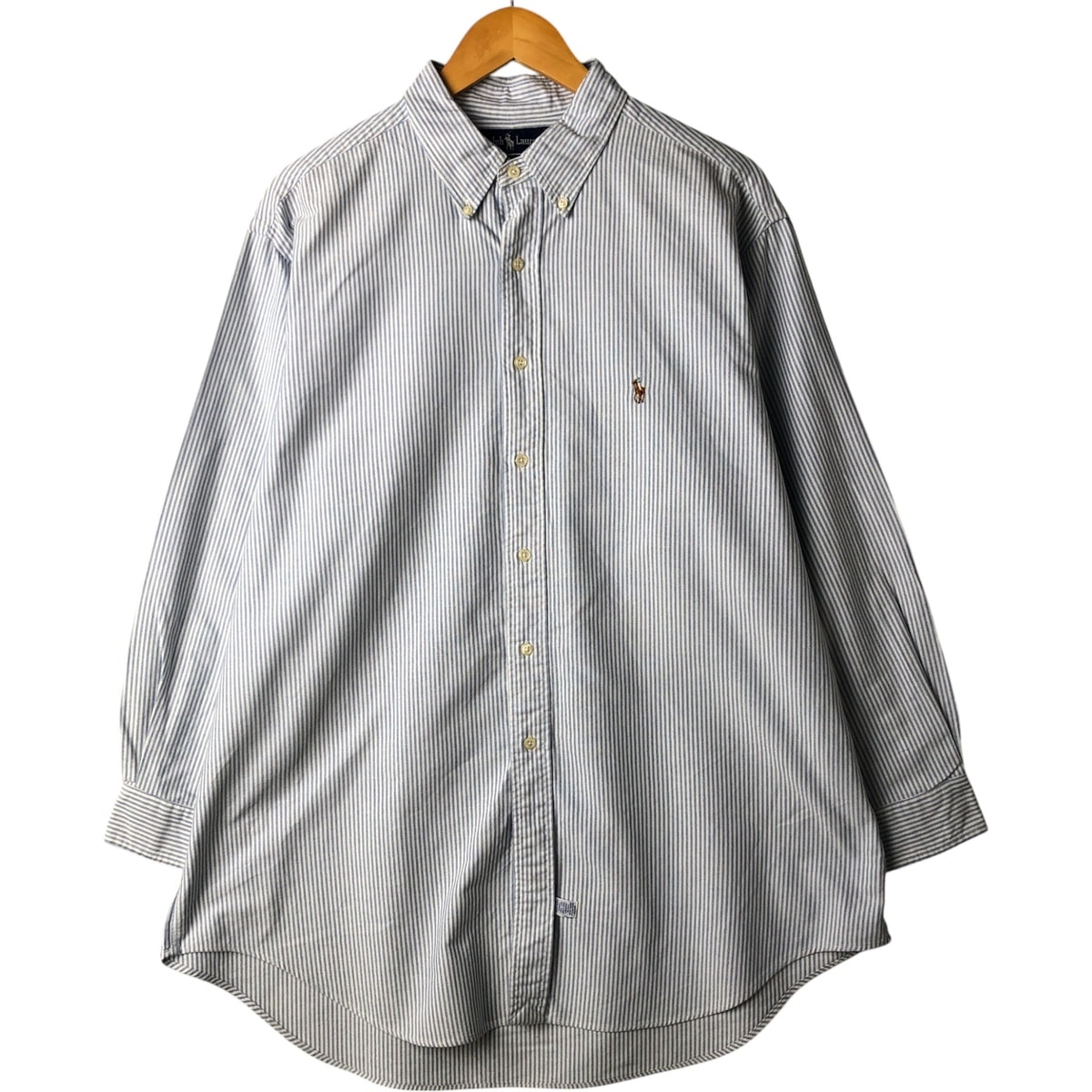 古着 ラルフローレン Ralph Lauren 長袖 ボタンダウンストライプシャツ メンズXL相当/eaa568437