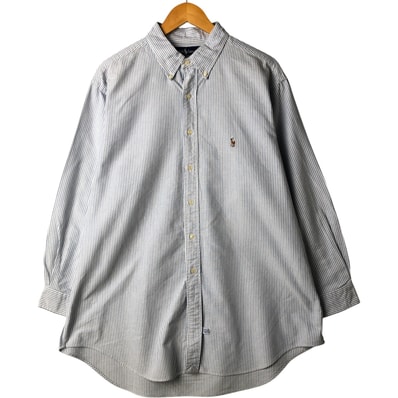 古着 ラルフローレン Ralph Lauren 長袖 ボタンダウンストライプシャツ メンズXL相当/eaa568437
