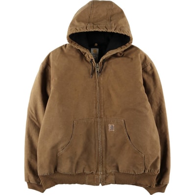古着 00年代 カーハート Carhartt アクティブジャケット 中綿入り ダックフルジップパーカー メンズXXL相当/evb029853