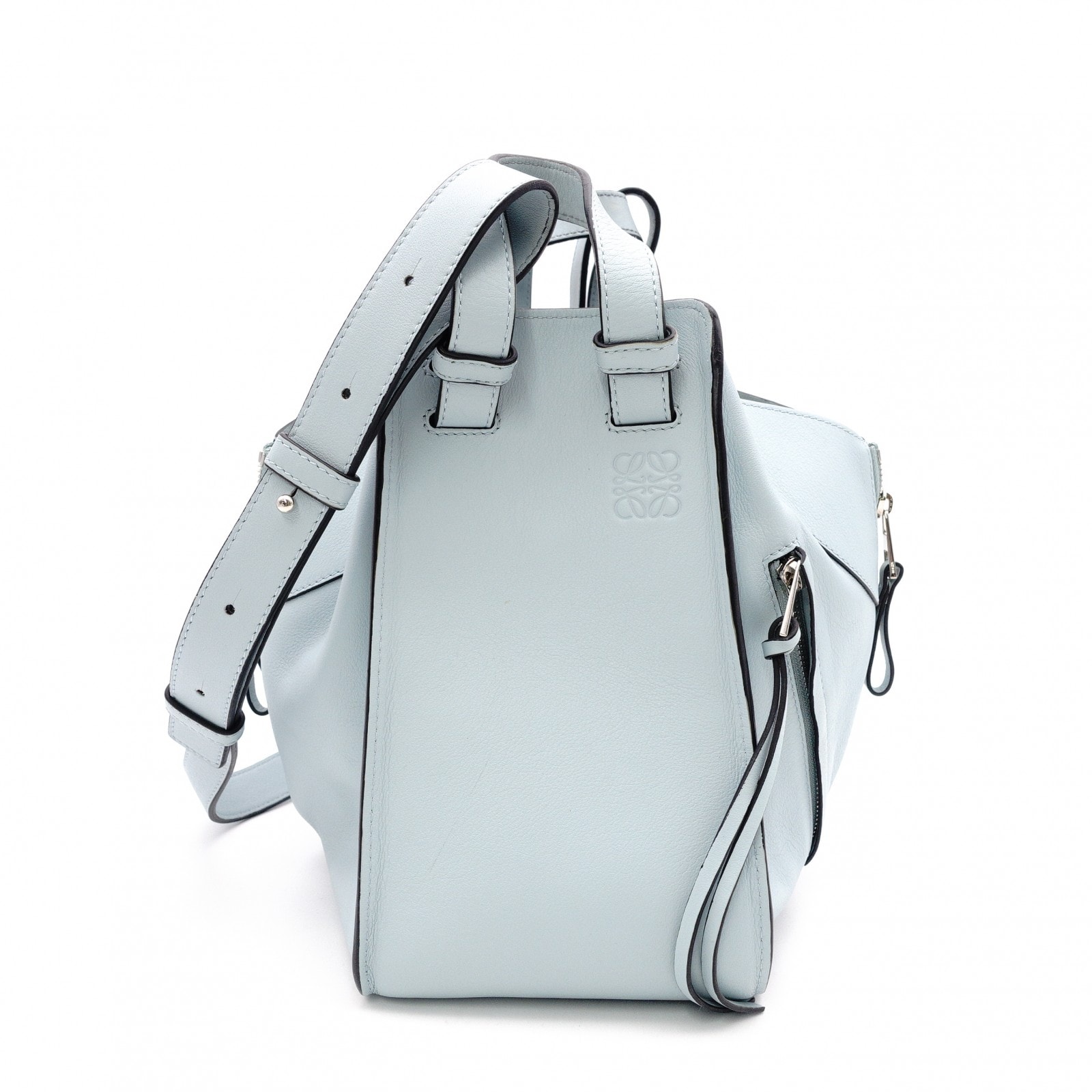 LOEWE ロエベ ハンモック ハンドバッグ レザー ライトブルー 2way