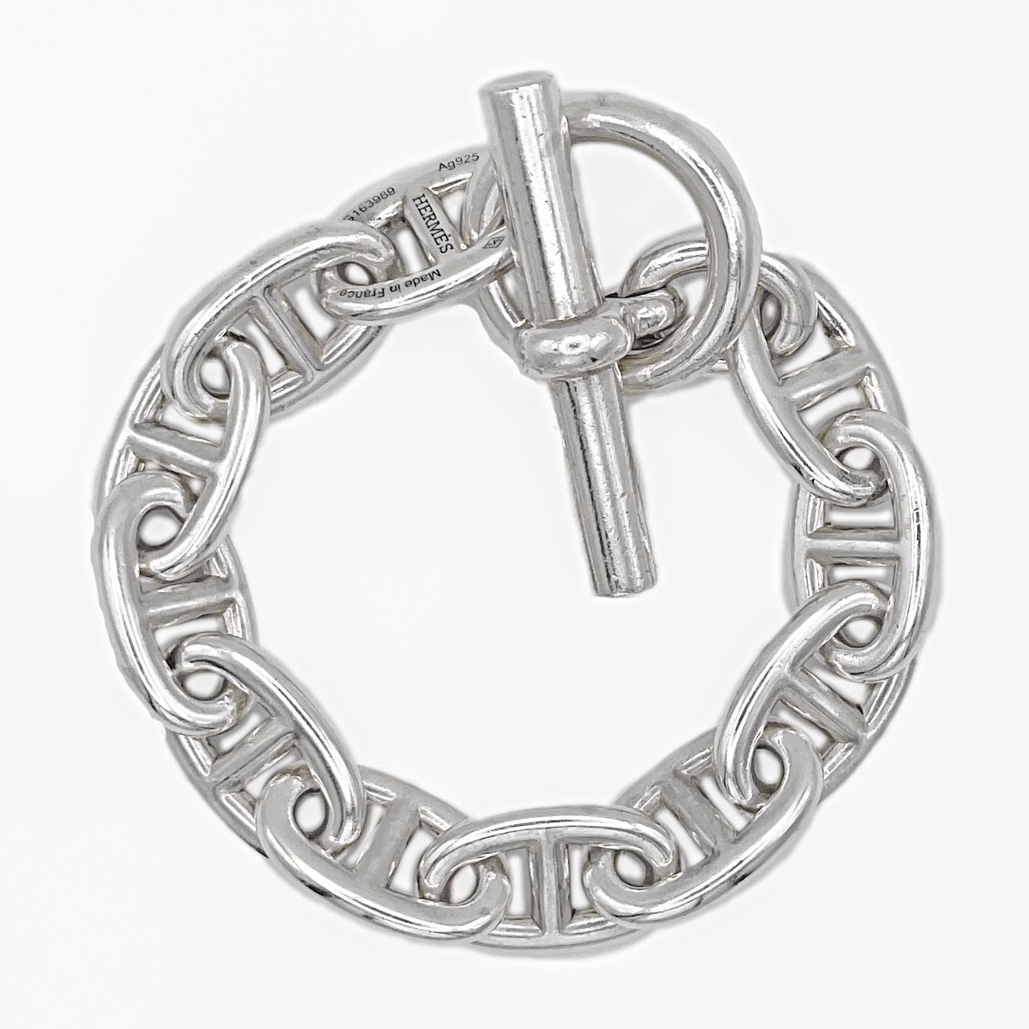 HERMES エルメス シェーヌダンクル ブレスレット
 SV925 シルバー 新品仕上済 ユニセックス
 【中古】