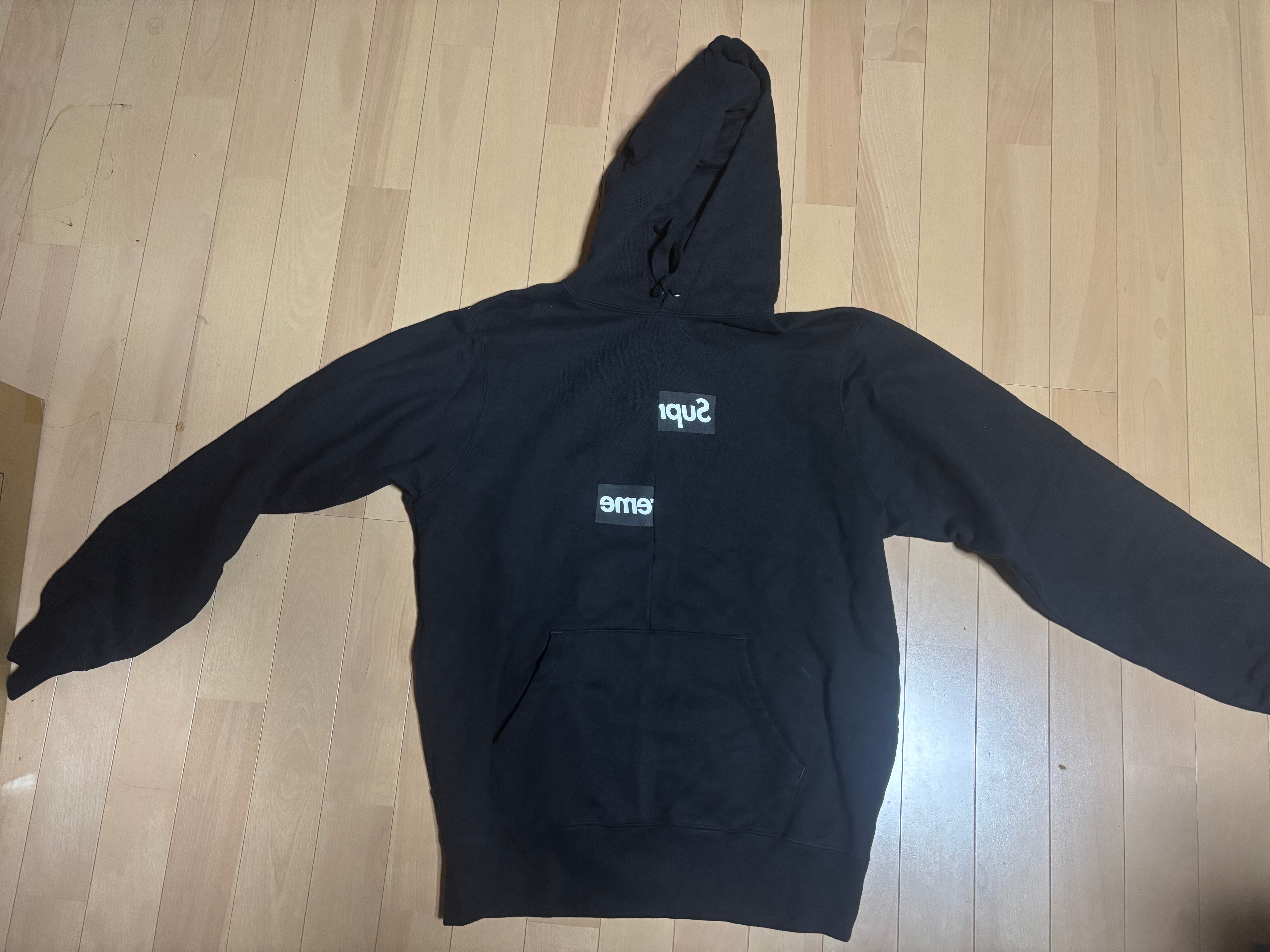 Supreme / Comme des Garçons SHIRT® Split Box Logo Hooded Sweatshirt "Black"