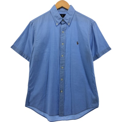 古着 ラルフローレン Ralph Lauren SLIM FIT CHAMBRAY OXFORD 半袖 ボタンダウンシャツ メンズM相当/eaa553993