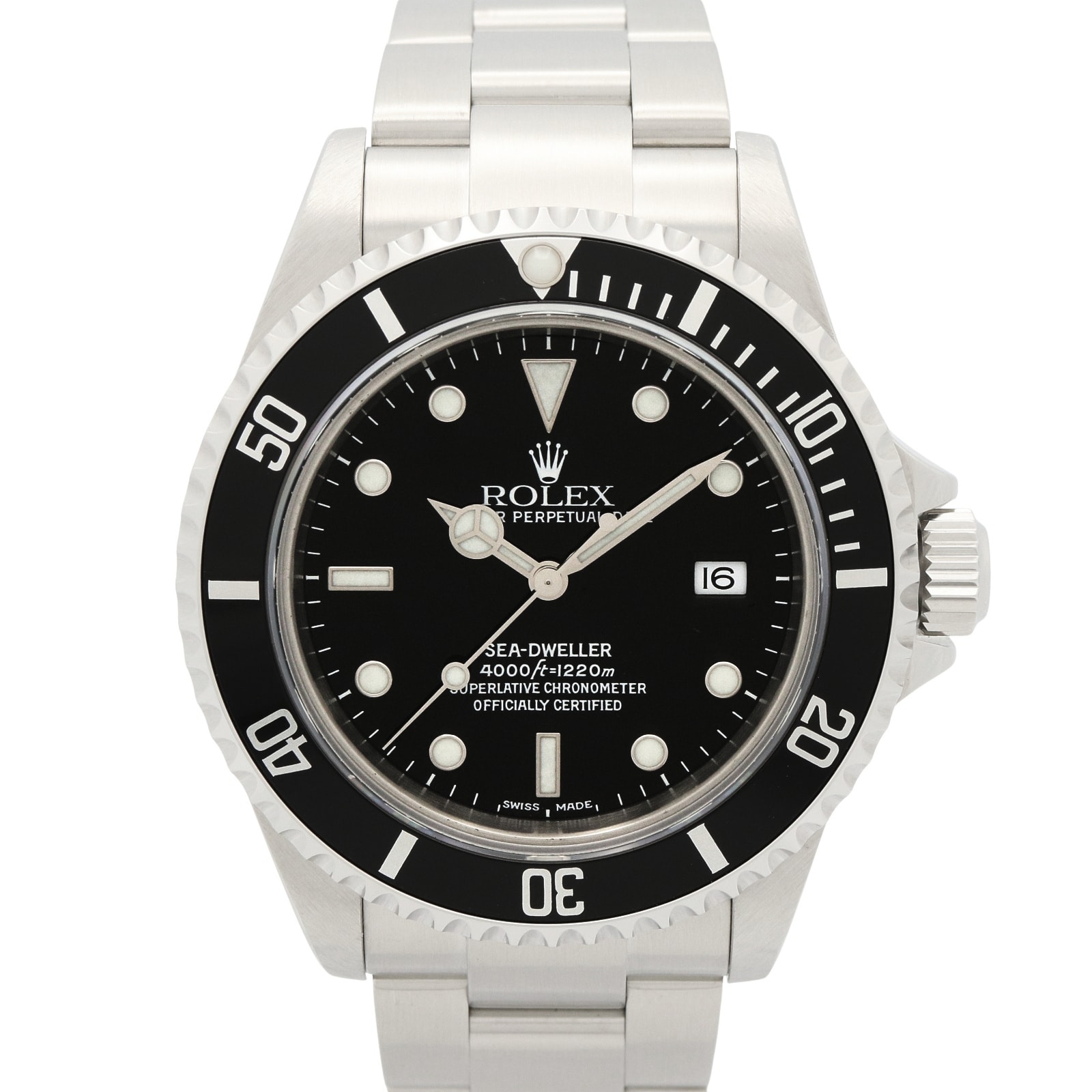 ロレックス ROLEX シードゥエラー A番 腕時計 時計 ステンレススチール メンズ ブラック系 16600 【中古】