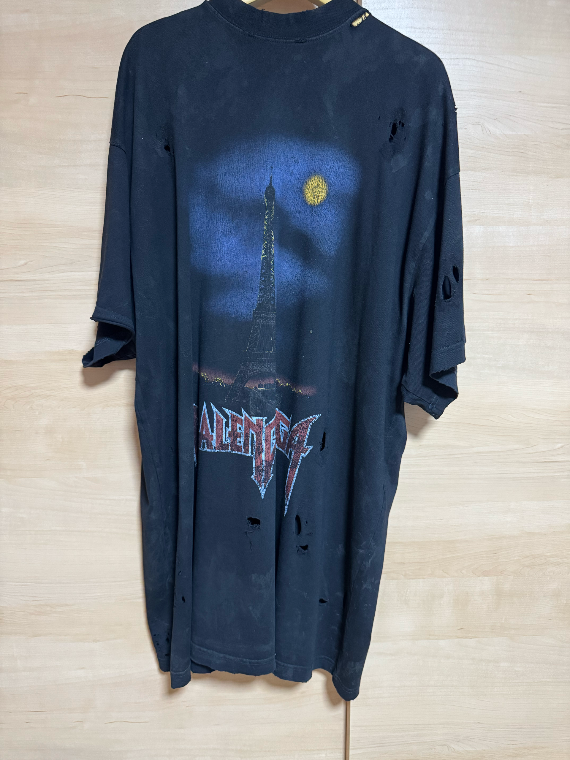 BALENCIAGA Paris Moon Double Front T-Shirt Oversized "Black"