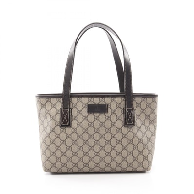 グッチ GUCCI GGスプリーム トートバッグ バッグ PVCコーティングキャンバス レザー レディース ベージュ系 / ブラウン系 211138 【中古】