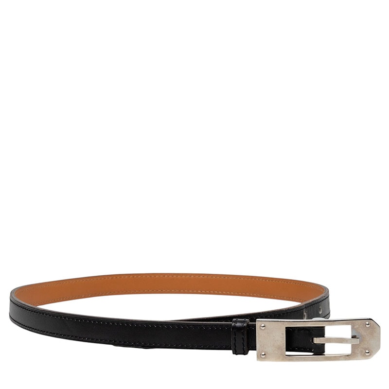 エルメス ケリー アルディオン ベルト サイズ65 ブラック ブラウン レザー レディース HERMES 【中古】