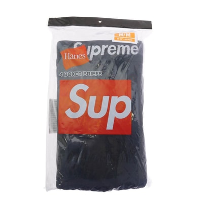 Supreme シュプリーム パンツ Hanes Boxer Briefs 4PACK ヘインズ ボクサー ブリーフ 4パックセット ブラック系 M【新古品】【未使用】【中古】