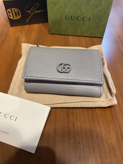 GUCCI GG Marmont Medium Wallet "Gray"
