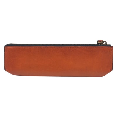 COACH コーチ ブラウン レザー ポーチ ペンケース 男女兼用 600345 【中古】