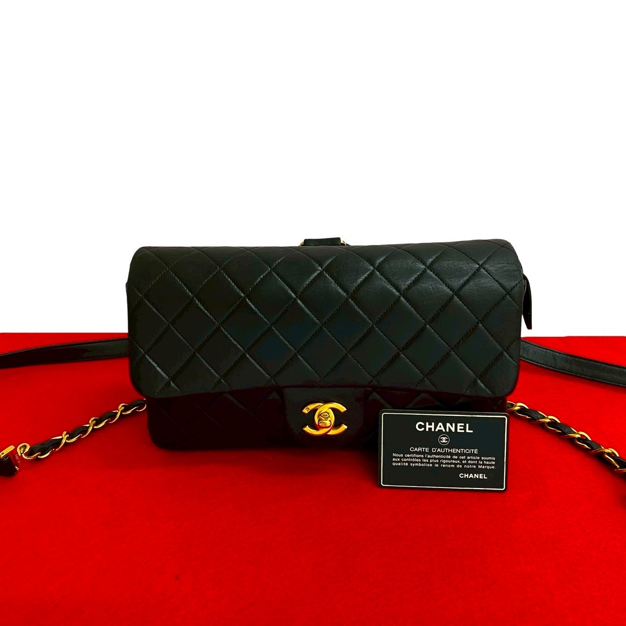 CHANEL シャネル マトラッセ ココマーク ラムスキン リュックサック ブラック
 27753