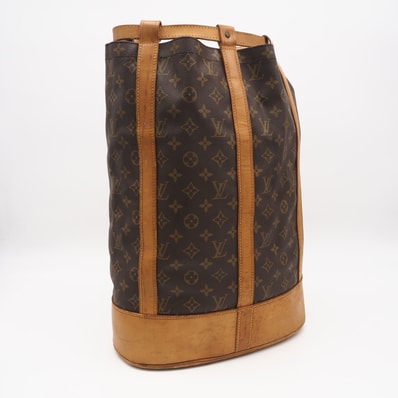LOUIS VUITTON ルイ・ヴィトン モノグラム ランドネGM M42244 ショルダーバッグ ブラウン ベージュ コーティングキャンバス レザー レディース